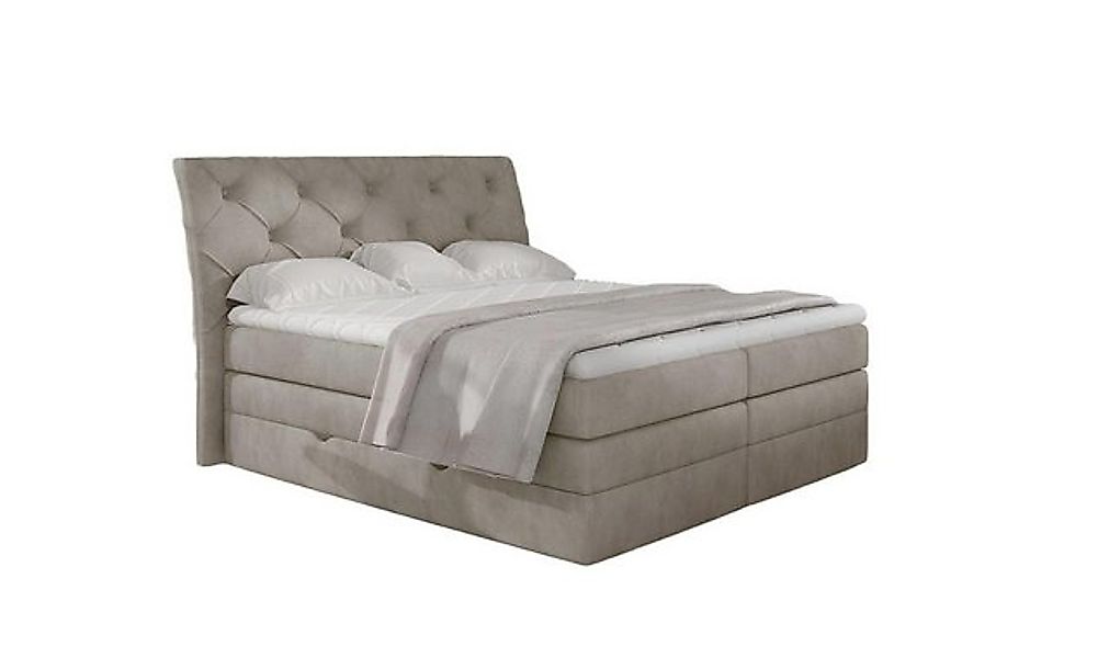 Xlmoebel Bett Exklusives Schlafzimmerbett mit gepolstertem Chesterfield-Des günstig online kaufen