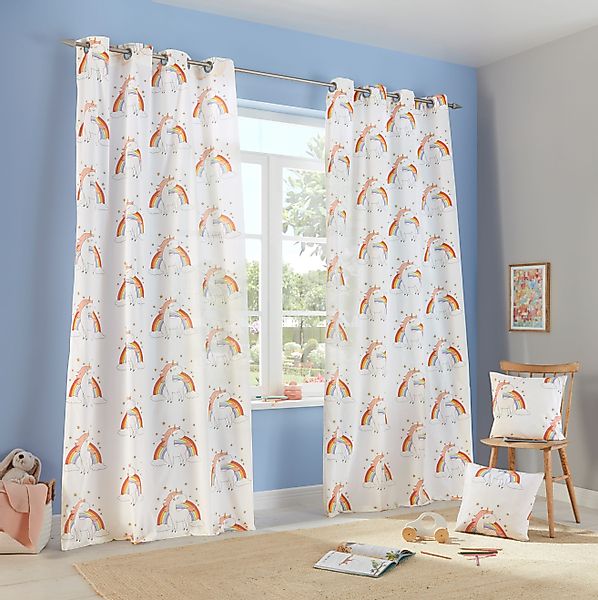 Lüttenhütt Gardine EINHORN, Ösen (1 St), günstig online kaufen