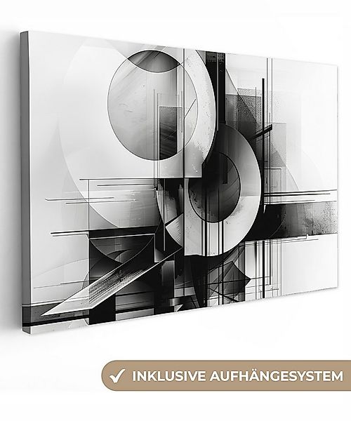 OneMillionCanvasses® Leinwandbild Abstrakt - Kunst - Modern - Schwarz und w günstig online kaufen