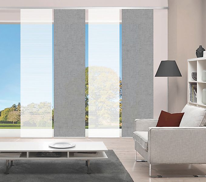 Vision S Schiebegardine "PIVE 4er SET" Paneelwagen 4 Stk. tlg. Schiebevorha günstig online kaufen