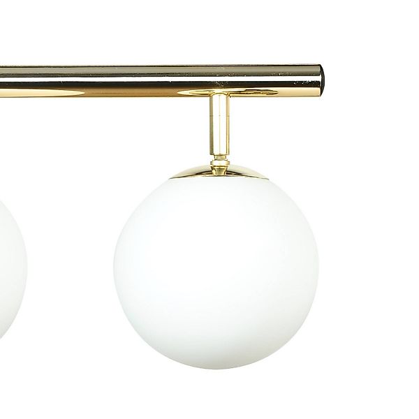 Deckenleuchte Drum, goldfarben, 3-flammig, Glas, Länge 46 cm günstig online kaufen