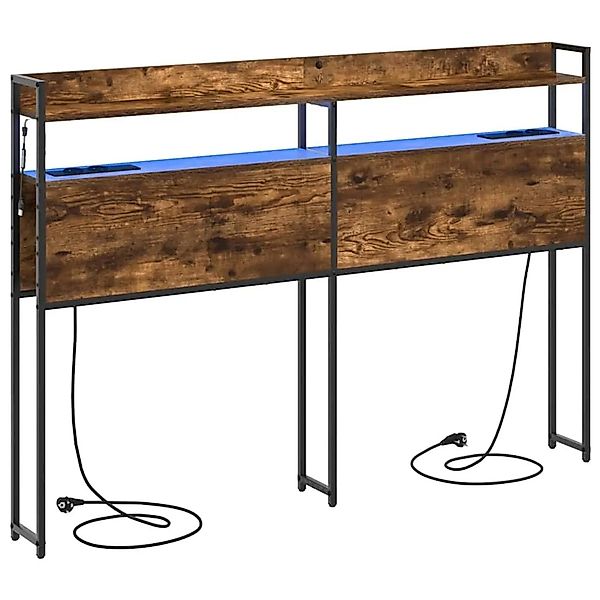 vidaXL Aufbewahrungskopfteil mit Regal Räuchereiche 140,5 x 15 x 98 cm 8596 günstig online kaufen