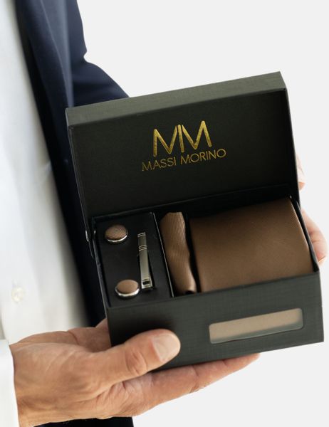 Massi Morino Krawatte (1-St) mit Einstecktuch, günstig online kaufen