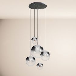 s.luce Pendelleuchte Orb 5-flammige Galerielampe Modular günstig online kaufen