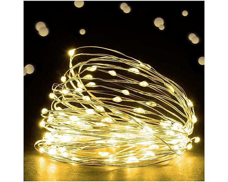Qualra LED-Lichterkette 20/30/50/100LED Lichterkette Batterie 2/3/5/10M Wei günstig online kaufen