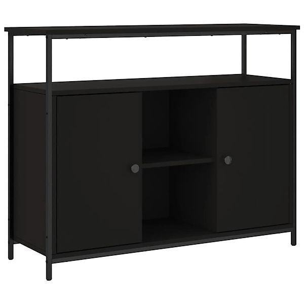 vidaXL Sideboard Schwarz 100x35x80 cm Holzwerkstoff 835499 günstig online kaufen