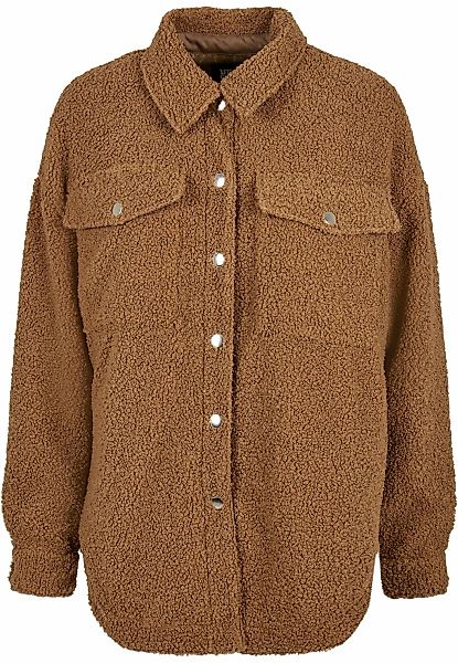 URBAN CLASSICS Langarmhemd "Urban Classics Damen Ladies Sherpa Overshirt" 1 günstig online kaufen