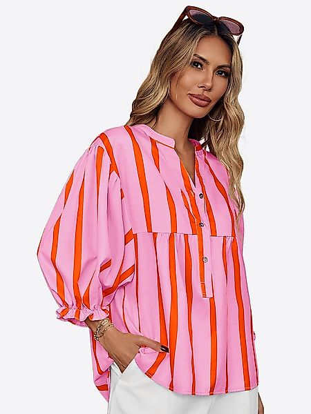 Imily Bela Blusentop Damen Puffärmel Bluse gestreift (Packung, 1-tlg., 1per günstig online kaufen