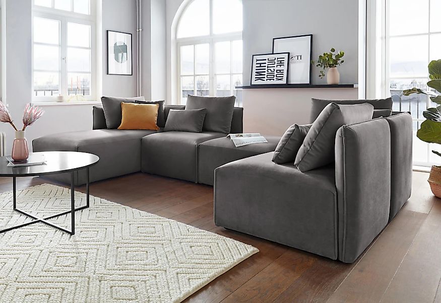 andas Wohnlandschaft "Nöre U-Form" 5 Teile, in vielen Bezugsqualitäten und günstig online kaufen