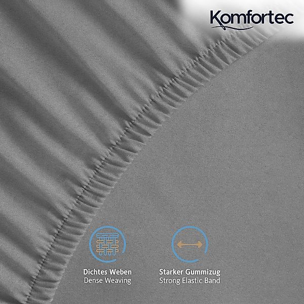 Komfortec Spannbettlaken Jersey Mehrfarbig, 100% Baumwolle, günstig online kaufen