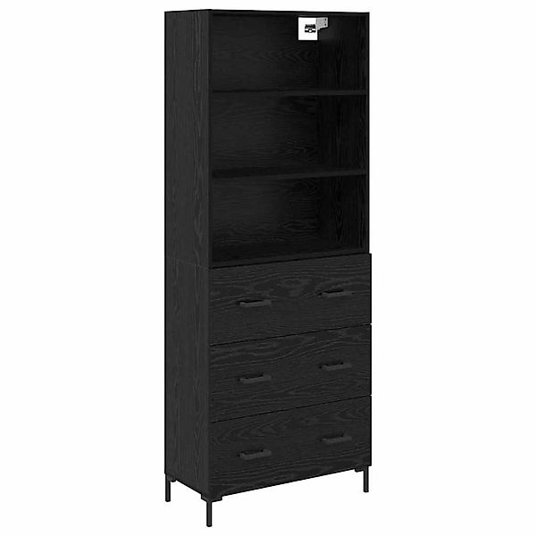 vidaXL Highboard Wandmontiert 2 Stk Schwarz Eichen-Optik Holzwerkstoff 3416 günstig online kaufen