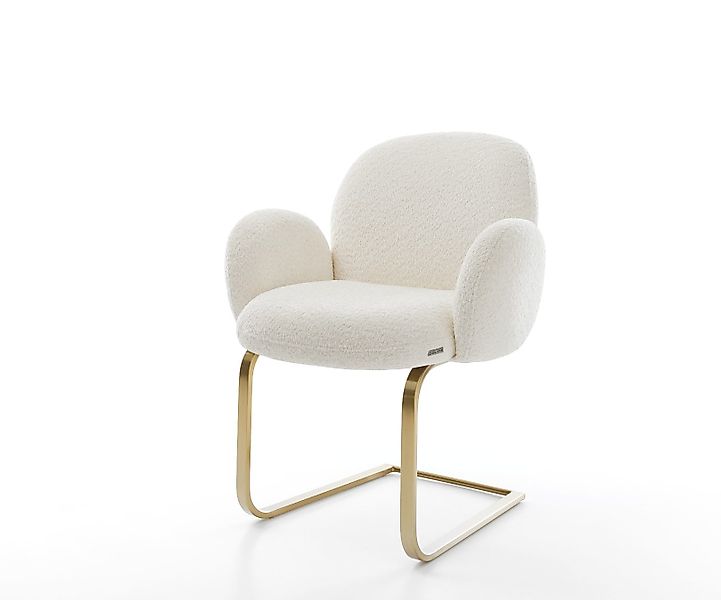 DELIFE Polsterstuhl Nube-Flex, mit Armlehnen Freischwinger günstig online kaufen