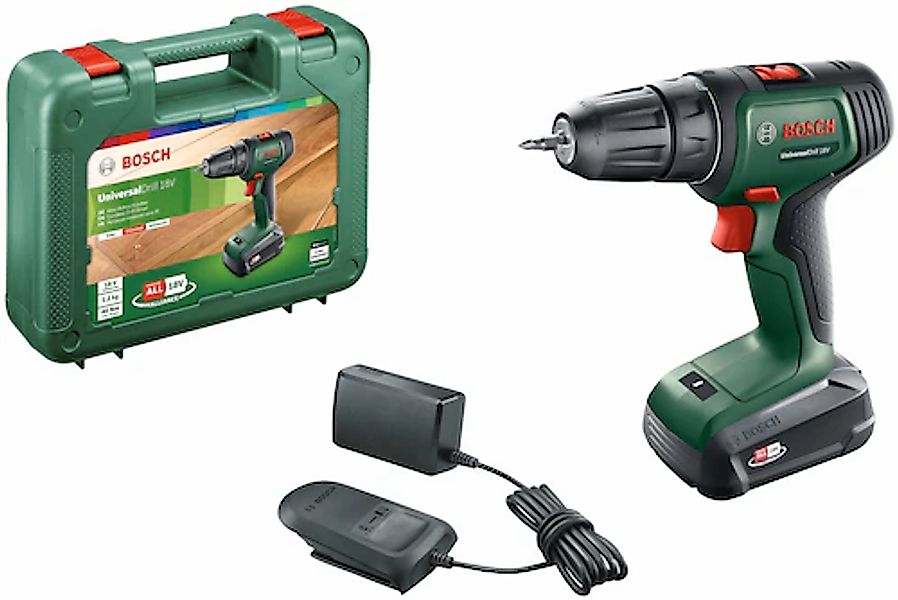 Bosch Home & Garden Akku-Schrauber »Universaldrill 18V«, mit Akku und Ladeg günstig online kaufen
