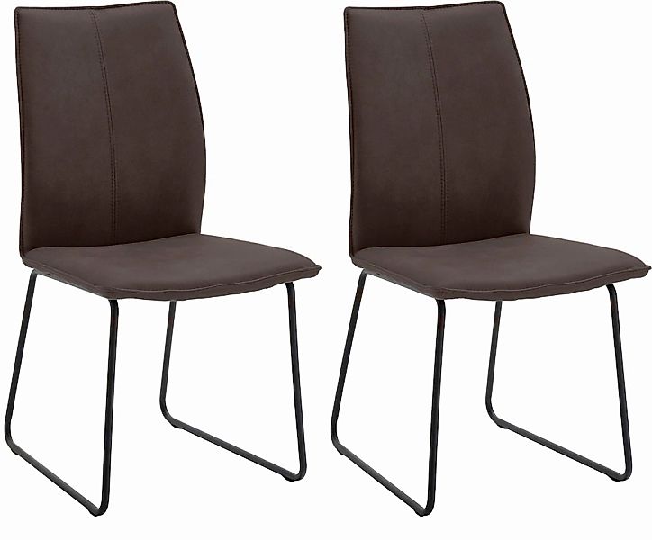 NIEHOFF SITZMÖBEL Polsterstuhl "Capri" (Set) 2 Stk. Leder PRISMA Kufengeste günstig online kaufen