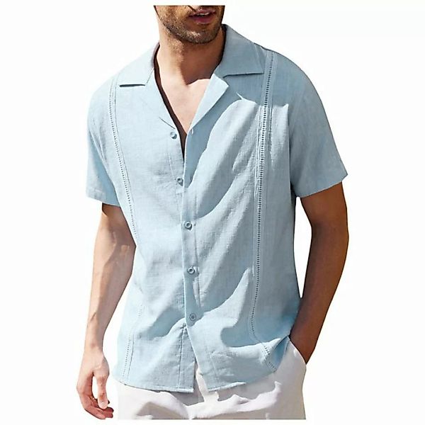 KIKI Strandshirt Leinenhemd - strandshirt-Freizeithemd für Herren, kurzärme günstig online kaufen