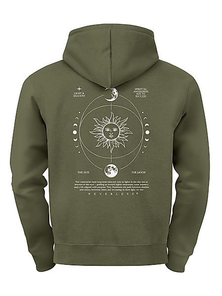 Neverless Hoodie Herren Hoodie Backprint Sun günstig online kaufen
