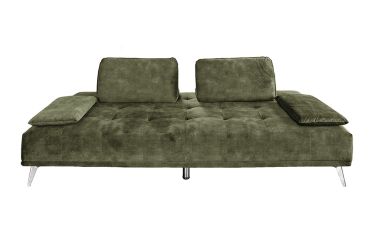 KAWOLA Schlafsofa WIOLO Velvet moosgrün - günstig online kaufen