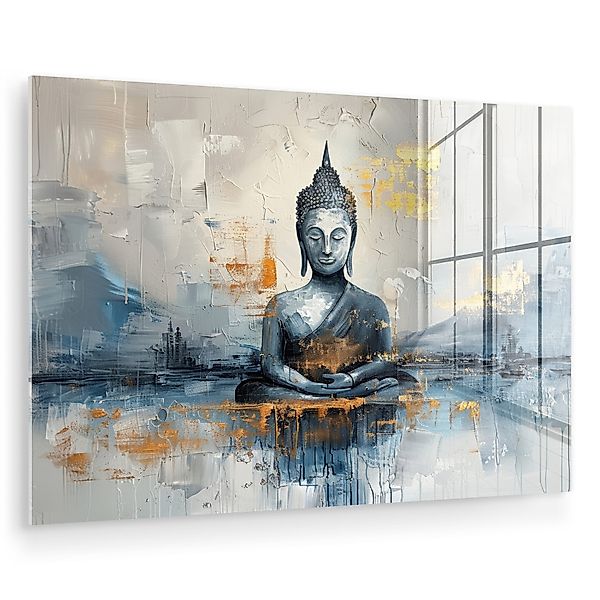 MuchoWow Acrylglasbild Buddha - Gold - günstig online kaufen