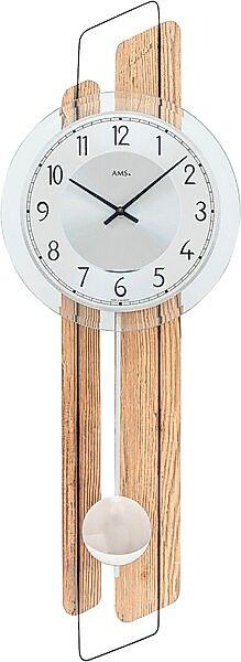 AMS Pendelwanduhr, Quarzuhr,Holzgehäuse,Esszimmer,Wohnzimmer,Made in German günstig online kaufen