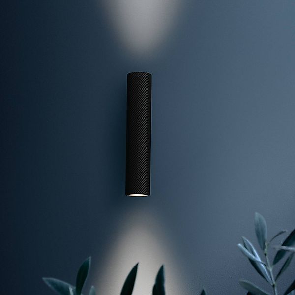 FLOS Flauta Spiga 1 Außenwandlampe, 2.700K schwarz günstig online kaufen