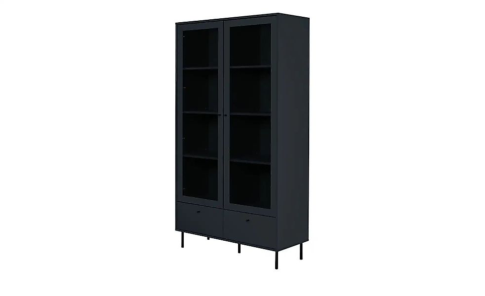Vitrine  Caravino ¦ blau ¦ Maße (cm): B: 100 H: 183 T: 40.0 Schränke > Vitr günstig online kaufen