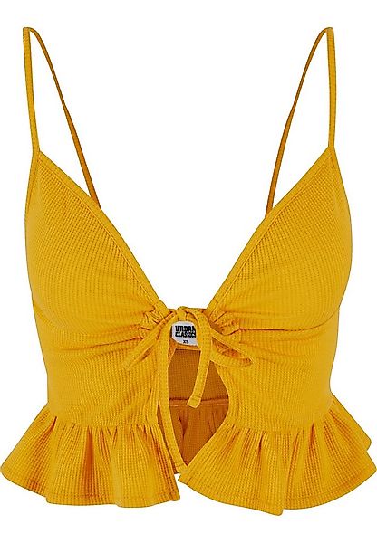 URBAN CLASSICS Tanktop Urban Classics Damen Ladies Waffle Pique Ruffle Top günstig online kaufen