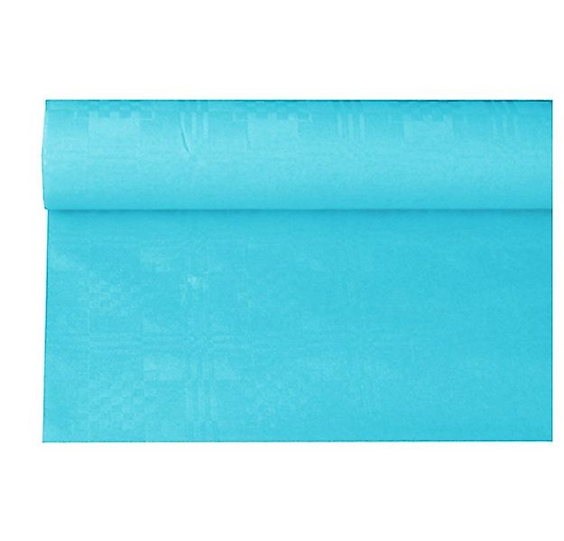 PAPSTAR Tischdecke Papiertischtuch mit Damastprägung 6 m x 1,2 m türkis günstig online kaufen