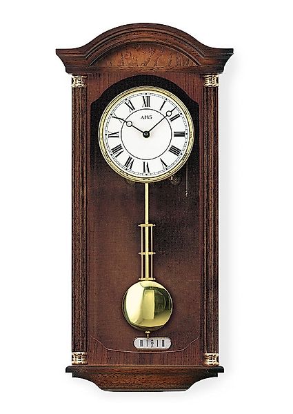 AMS Funk-Pendelwanduhr F5014/1 (Quarzuhr, Holzgehäuse, Nussbaum,Made günstig online kaufen