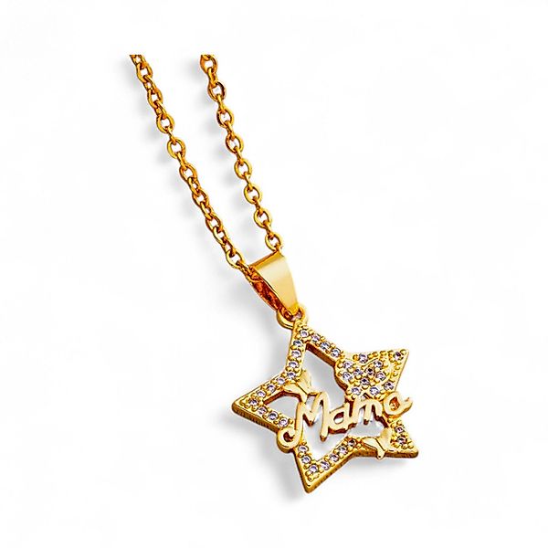 Eyecatcher Edelstahlkette Mama Mom Halskette vergoldet günstig online kaufen