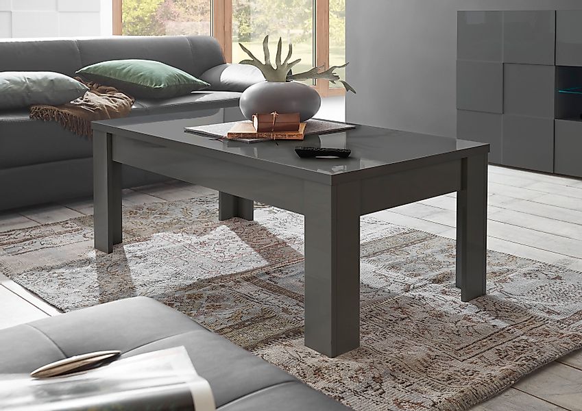 INOSIGN Couchtisch »Dama 122 x 65 cm, Wohnzimmertisch mit Winkelfuß«, Sofat günstig online kaufen