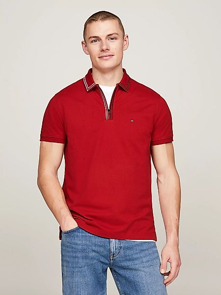 Tommy Hilfiger Poloshirt RWB ZIP PLACKET TIPPING REG POLO mit kontrastfarbe günstig online kaufen