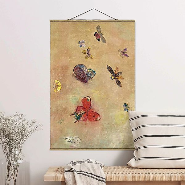 Stoffbild Tiere mit Posterleisten - Hochformat Odilon Redon - Bunte Schmett günstig online kaufen