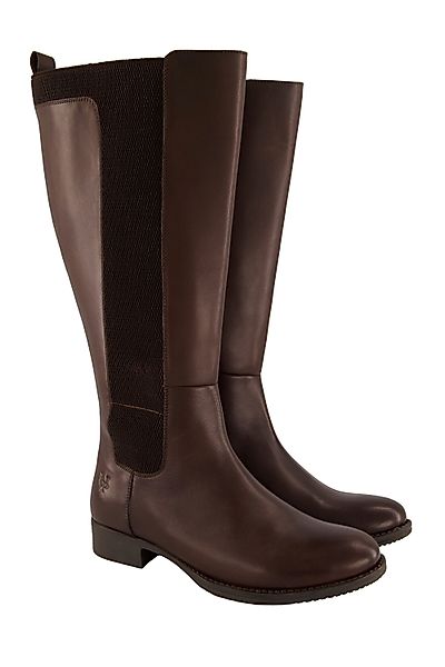 Ulla Popken Lederstiefel XL-Schaft Stretcheinsatz Weite günstig online kaufen
