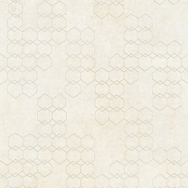 PROFHOME 374241-GU Grafik Tapete Used Look Schimmernd Creme Grau Weiß 0,53 günstig online kaufen