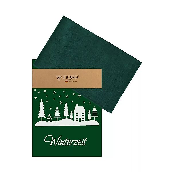 Ross 2er Baumwoll Geschirrtuch Set Genussvolle Winterzeit grün günstig online kaufen