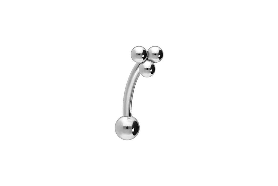 PIERCINGLINE Bauchnabelpiercing Titan Banane mit Push Fit 3 KUGELN (Bananen günstig online kaufen