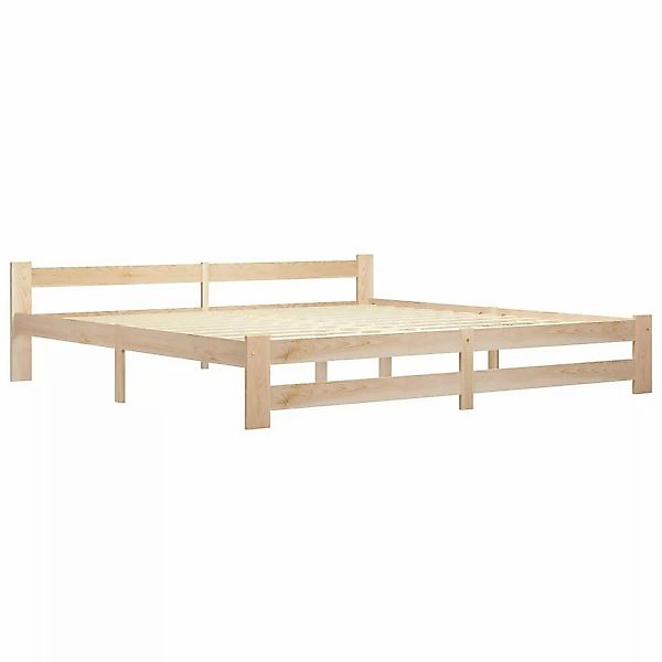 vidaXL Bettgestell Massivholzbett Honigbraun Kiefer 200x200 cm Doppelbett B günstig online kaufen