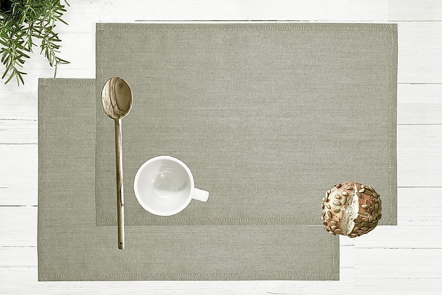 my home Platzset Aolva, (2-St), 45 x 30 cm, Strukturiert, modern, basic, Es günstig online kaufen
