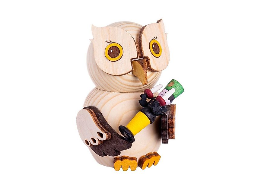 Kuhnert Dekofigur Mini-Eule mit Bergmann - aus Holz gefertigt - ca. 7 cm gr günstig online kaufen
