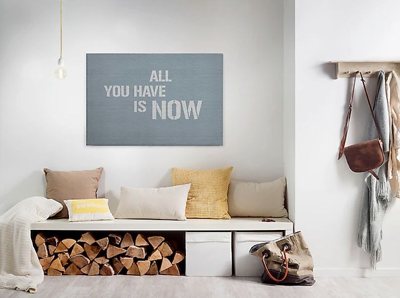 Bricoflor Industrial Bild Auf Leinwand Mit Spruch All You Have Is Now Leinw günstig online kaufen