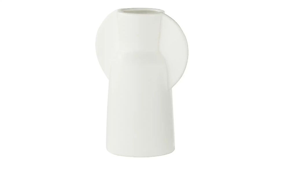 HOME STORY Vase   ¦ weiß ¦ Porzellan ¦ Maße (cm): B: 7,5 H: 15,5 Accessoire günstig online kaufen