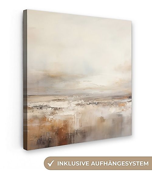 OneMillionCanvasses® Leinwandbild Kunst - Industriell - Grau - Braun - Abst günstig online kaufen