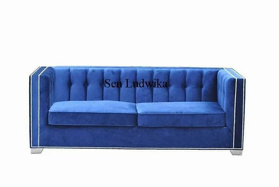 JVmoebel Chesterfield-Sofa, Dreisitzer Couch Polster Sitz Sofas Textil Sofa günstig online kaufen