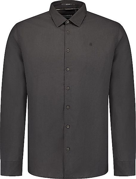 No Excess Hemd Leinen Blend Dark Steel - Größe 3XL günstig online kaufen