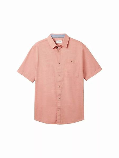 TOM TAILOR T-Shirt structured slubyarn shirt, orange herringbone structure günstig online kaufen