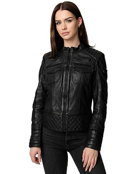Tazzio Lederjacke F524 moderne & zeitlose Damen Jacke im Biker Look günstig online kaufen