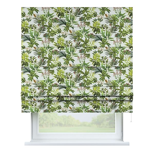 Dekoria Raffrollo Padva, grün-weiß, 100 x 170 cm günstig online kaufen