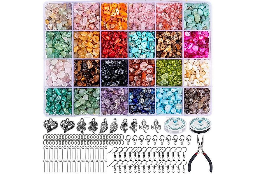 Zaewry Ketten und Armband Set Schmuck Selber Machen Set, 24 Farben Natürlic günstig online kaufen