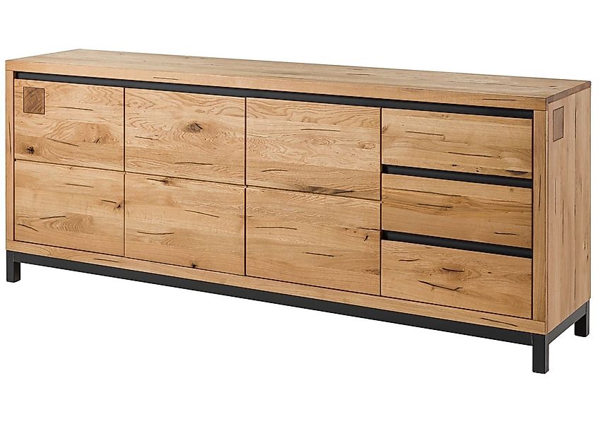 Massivmoebel24 Sideboard (Sideboard Wildeiche 210x45x85 natur günstig online kaufen