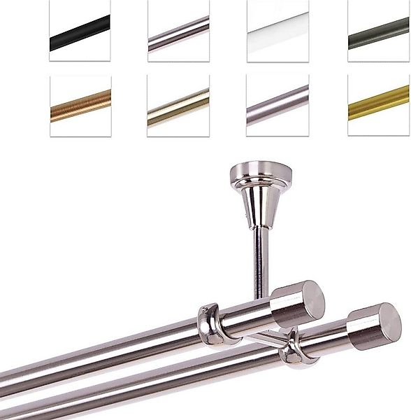 MDEKOR Gardinenstange Vorhangstange 19mm, 2-läufig, 2-läufig günstig online kaufen